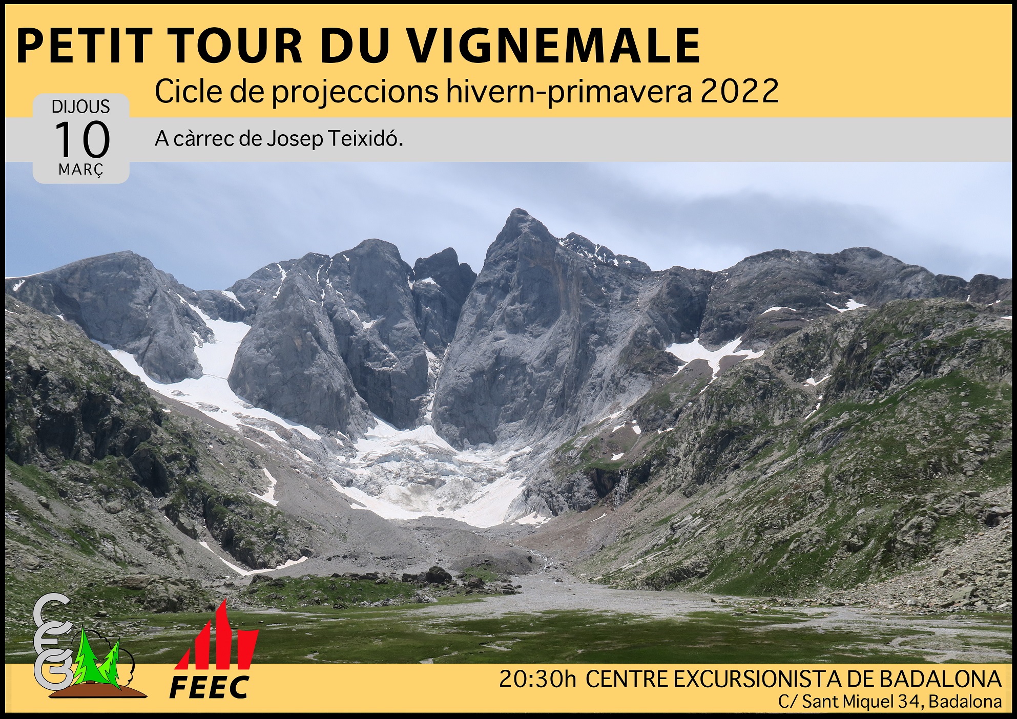 CEB - Projecció 'Petit tour du Vignemale' - 10/Març a les 20:30h