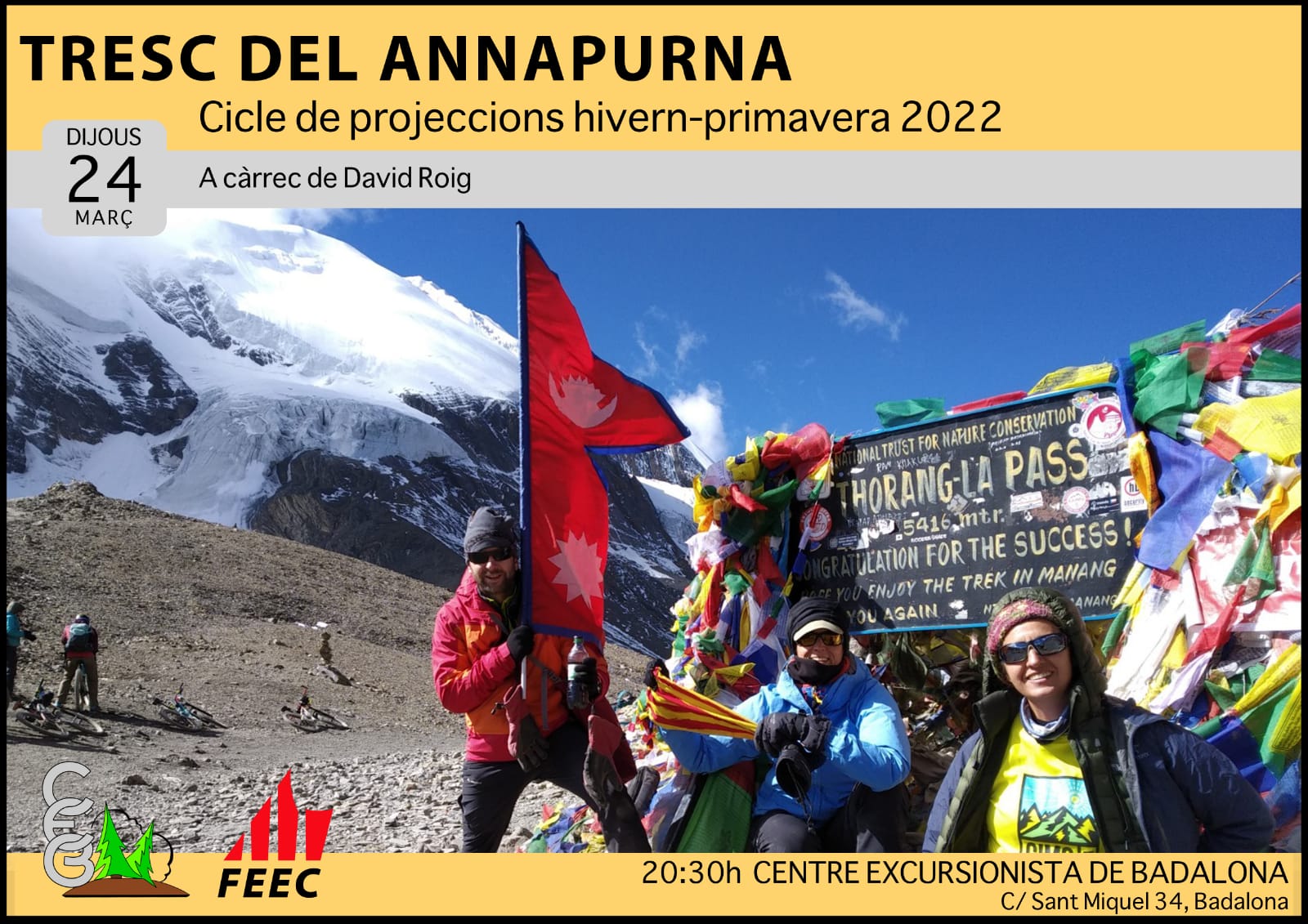 CEB - Projecció 'Tresc del Annapurna' - 24/03 a les 20:30h