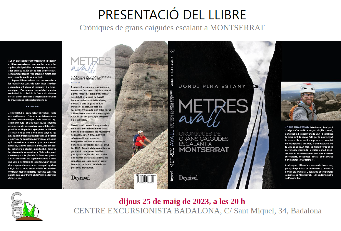 Presentació llibre "Grans caigudes a Montserrat